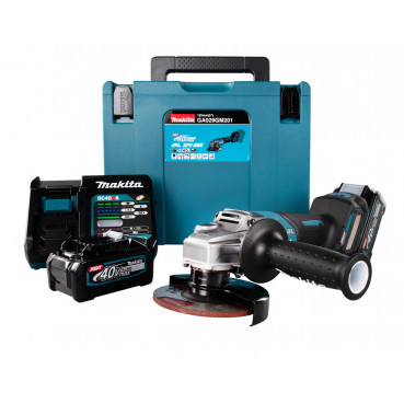 Meuleuse Makita Ø 125mm XGT 40 Volts MAX Lithium (Li-Ion) - 4 Ah - filetage M14 | GA029GM201