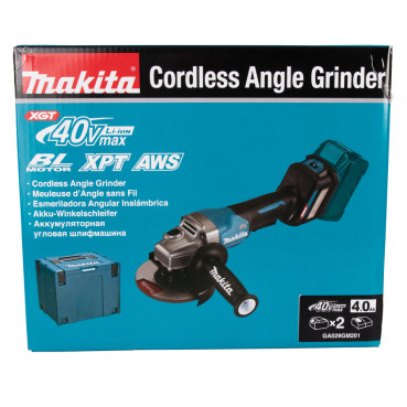 Meuleuse Makita Ø 125mm XGT 40 Volts MAX Lithium (Li-Ion) - 4 Ah - filetage M14 | GA029GM201