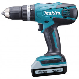 Perceuse visseuse à percussion Makita 18 Volts - sans fil - 42 nm - 0 - 1 400 tours minutes - capacité du mandrin diamètre 1,5 à 13mm | HP457DWE10