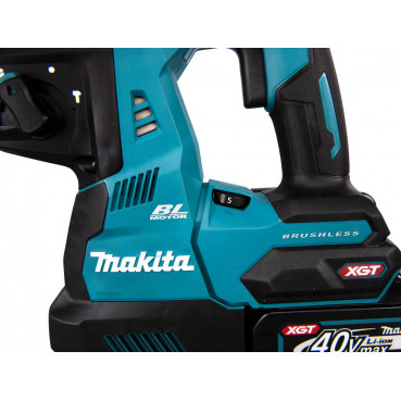 Perforateur burineur Makita SDS-Plus XGT 40 Volts MAX Lithium (Li-Ion) - XGT - 2,5 Ah - 28mm - force de frappe 2,9 joules - poids 2,58kg | HR004GD201