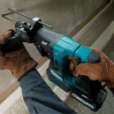 Perforateur burineur Makita SDS-Plus XGT 40 Volts MAX Lithium (Li-Ion) - XGT - 2,5 Ah - 28mm - force de frappe 2,9 joules - poids 2,58kg | HR004GD201