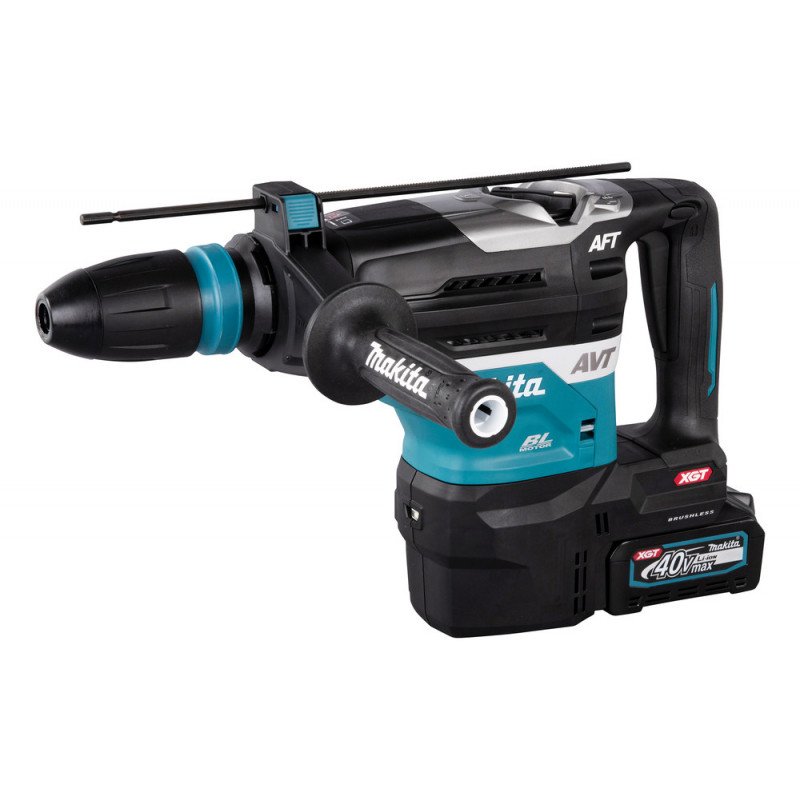 Perforateur burineur Makita SDS-Max XGT 40 Volts MAX Lithium (Li-Ion) - 4 Ah - 40mm - force de frappe 8 joules | HR005GM202