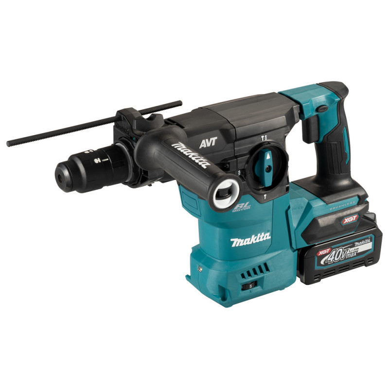 Perforateur burineur Makita SDS-Plus XGT 40 Volts MAX Lithium (Li-Ion) - 4 Ah - 30mm - 3,9 J - force de frappe 3,9 joules - poids 4,6kg | HR009GM202