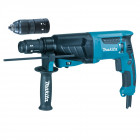 Image du produit : Perforateur burineur Makita SDS-Plus - 800 Watts - 26mm - coffret alu - kit d'accessoires - force de frappe 2,4 joules | HR2630TX4