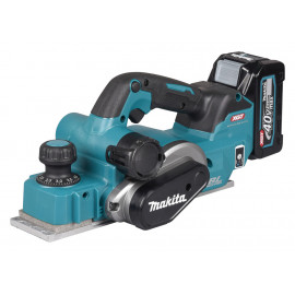 Rabot à bois Makita 82mm XGT 40 Volts MAX Lithium (Li-Ion) - 4 Ah - profondeur rabotage 0-4mm | KP001GM202