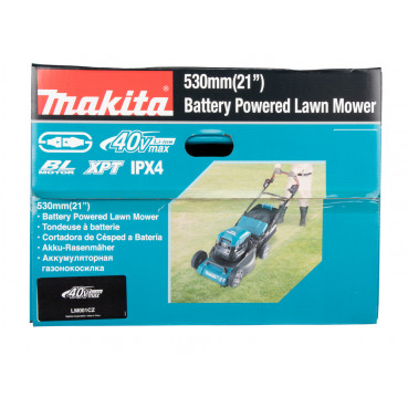 Tondeuse Makita CONNECTÉE 40 Volts MAX Lithium (Li-Ion) - (Produit seul) - diamètre lame 53cm - surface tonte 5100-6900m² - hauteur tonte 20 à 100mm | LM001CZ