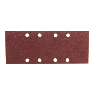 Feuille rectangulaire abrasive 93x230mm - 4 + 4 trous - longueur totale 230mm - largeur 93mm - grain 100 - 10 pièce(s) Makita | P-31865