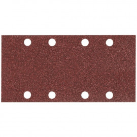 Feuille rectangulaire abrasive 93x185mm - 4 + 4 trous - Auto-agrippant - longueur totale 185mm - largeur 93mm - grain 100 - 10 pièce(s) Makita | P-31902