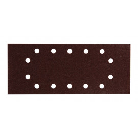 Feuille rectangulaire abrasive 115x280mm - 5 + 5 + 2 + 2 trous - longueur totale 280mm - largeur 115mm - grain 40 - 10 pièce(s) Makita | P-33009