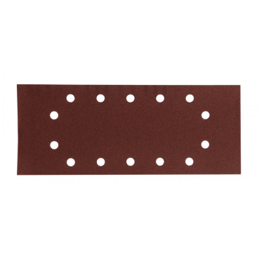 Feuille rectangulaire abrasive 115x280mm - 5 + 5 + 2 + 2 trous - longueur totale 280mm - largeur 115mm - grain 180 - 10 pièce(s) Makita | P-33065