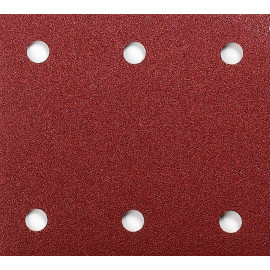 Feuille rectangulaire abrasive 114x102mm - 3 + 3 trous - Auto-agrippant - longueur totale 114mm - grain 40 - 10 pièce(s) Makita | P-33087