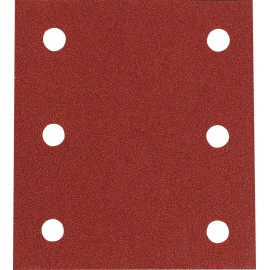 Feuille rectangulaire abrasive 114x102mm - 3 + 3 trous - Auto-agrippant - longueur totale 114mm - grain 120 - 10 pièce(s) Makita | P-33124