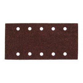 Feuille rectangulaire abrasive 115x229mm - 5 + 5 trous - Auto-agrippant - longueur totale 229mm - largeur 115mm - grain 40 - 10 pièce(s) Makita | P-33174