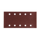 Image du produit : Feuille rectangulaire abrasive 115x229mm - 5 + 5 trous - Auto-agrippant - longueur totale 229mm - largeur 115mm - grain 80 - 10 pièce(s) Makita | P-33196