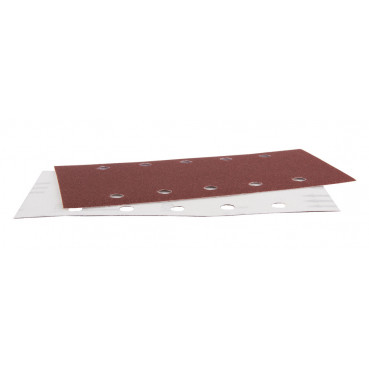 Feuille rectangulaire abrasive 115x229mm - 5 + 5 trous - Auto-agrippant - longueur totale 229mm - largeur 115mm - grain 150 - 10 pièce(s) Makita | P-33227