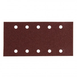 Feuille rectangulaire abrasive 115x229mm - 5 + 5 trous - Auto-agrippant - longueur totale 229mm - largeur 115mm - grain 240 - 10 pièce(s) Makita | P-33249