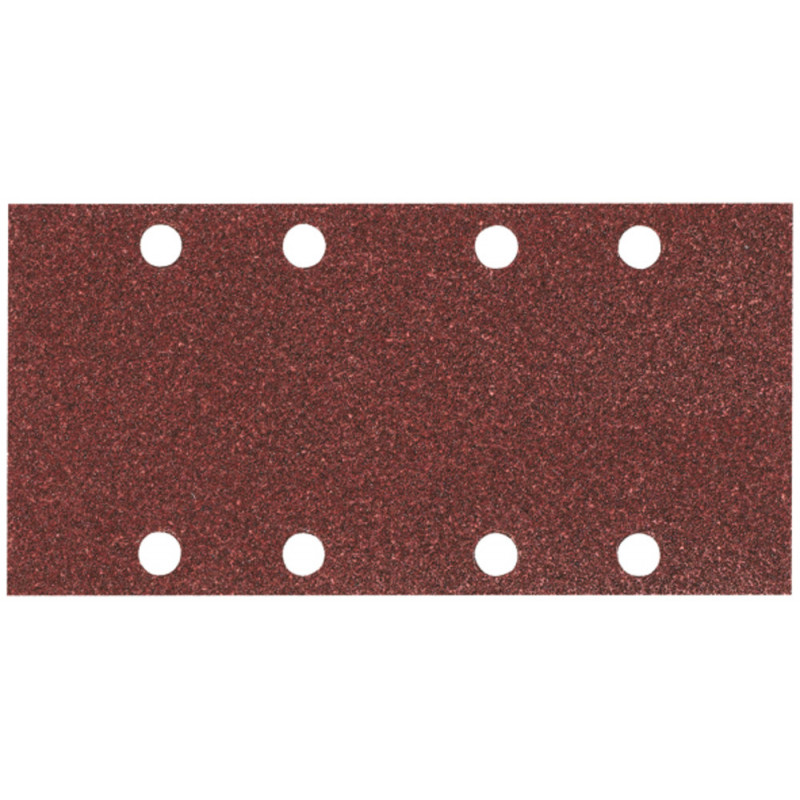 Feuille rectangulaire abrasive 93x185mm - 4 + 4 trous - Auto-agrippant - longueur totale 185mm - largeur 93mm - grain 120 - 10 pièce(s) Makita | P-35891