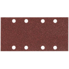 Image du produit : Feuille rectangulaire abrasive 93x185mm - 4 + 4 trous - Auto-agrippant - longueur totale 185mm - largeur 93mm - grain 120 - 10 pièce(s) Makita | P-35891