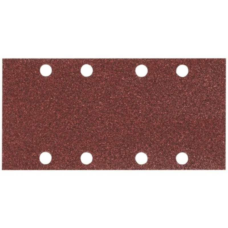 Feuille rectangulaire abrasive 93x185mm - 4 + 4 trous - Auto-agrippant - longueur totale 185mm - largeur 93mm - grain 240 - 10 pièce(s) Makita | P-35922