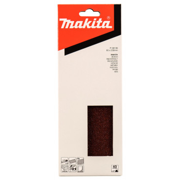 Feuille rectangulaire abrasive 93x230mm - longueur totale 230mm - largeur 93mm - grain 40 - 10 pièce(s) Makita | P-36136