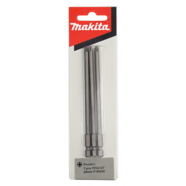 Embout de vissage long 117 à 177mm POZIDRIV - PZ2 Ø 5mm Hexa 1/4" 127mm - 3 pièce(s) Makita | P-66830