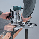 Image du produit : Affleureuse-défonceuse Makita Multifonctions - Ø 8mm - 710 Watts - pince diamètre 6 / 8mm | RT0700CX3J