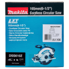 Image du produit : Scie circulaire Makita LXT 18 Volts - sans fil Lithium (Li-Ion) - Ø 165mm - (Produit seul) | DSS610Z