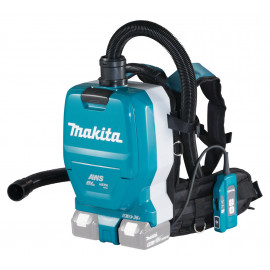 Aspirateur Makita dorsal LXT 36 Volts 2 x 18 Volts - sans fil Lithium (Li-Ion) - 110 mbar - (Produit seul) - capacité sac poussière 2 litres | DVC265ZXU