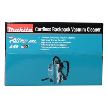 Aspirateur Makita à dos XGT 40 Volts MAX - sans fil Lithium (Li-Ion) - AWS - (Produit seul) - capacité sac poussière 2 litres | VC009GZ01