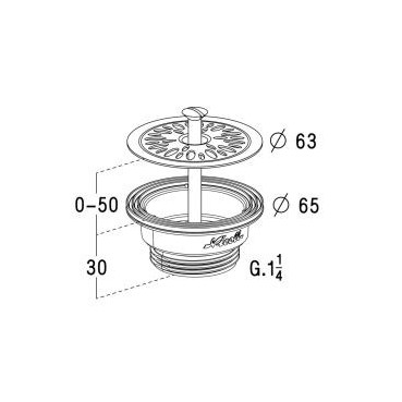 Bonde de lavabo plastique à grille diamètre Ø 63mm Nicoll | 0201085