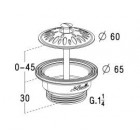 Image du produit : Bonde de lavabo plastique à grille diamètre Ø 60mm Nicoll | 0201100