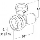 Image du produit : Ca32-soupape anti vide d.32 a visser diamètre Ø 32mm x 32mm - longueur 80mm Nicoll | 0201186
