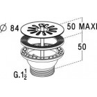 Image du produit : Bonde et vidage plastique pour évier grès & synthèse 1 bac diamètre Ø 84mm Nicoll | 0204005