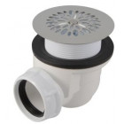 Image du produit : Bonde receveur de douche plastique à grille inox Ø 60 sortie horizontale diamètre Ø 60mm x 40mm Nicoll | 0205001