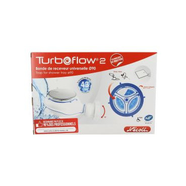 Bonde receveur de douche Turboflow2 diamètre Ø 90mm x 40mm Nicoll | 0205700