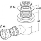 Image du produit : Bonde receveur de douche laiton à grille Ø 60 diamètre Ø 40mm Nicoll | 0504001