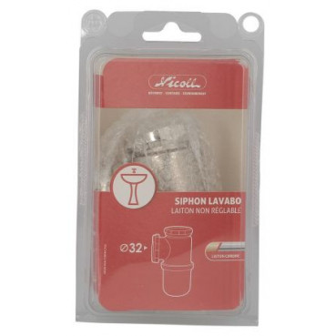 Siphon de lavabo laiton diamètre Ø 32mm Nicoll | 0591012