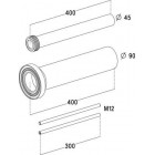 Image du produit : Kit tube/manchon 400mm tiges 300mm diamètre Ø 90mm - longueur 400mm Nicoll | 0709177