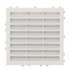 Image du produit : Grille de ventilation pour carrelage avec moustiquaire - hauteur 108mm - longueur 108mm couleur Blanc Nicoll | 118