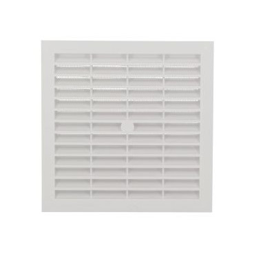 Grille de ventilation à visser ou à coller classique carrée - hauteur 179mm - largeur 179mm couleur Blanc Nicoll | 1B164