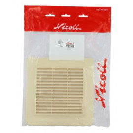 Grille de ventilation spécial façade à visser ou à coller applique - hauteur 213mm - largeur 213mm couleur Sable Nicoll | 1GAPM1