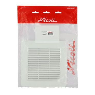 Grille de ventilation spécial façade à visser ou à coller applique - hauteur 213mm - largeur 213mm couleur Blanc Nicoll | 1GAPM1B