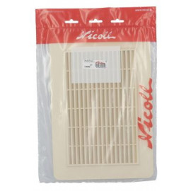 Grille de ventilation spécial façade à visser ou à coller applique - hauteur 226mm - largeur 323mm couleur Sable Nicoll | 1GAPM2