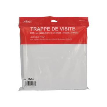 Trappe de visite 24x24 blanc - largeur 235mm - longueur 235mm Nicoll | 1TV24