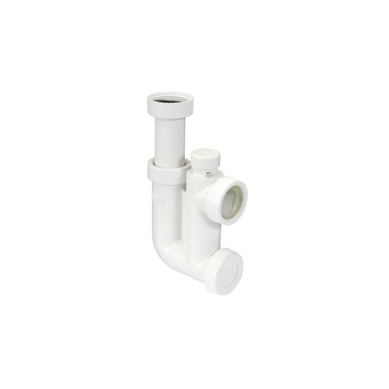 Siphon de lavabo universel réglable D.32mm, blanc
