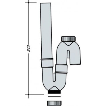 Siphon machine à laver diamètre Ø 40mm Nicoll | 1YH23C