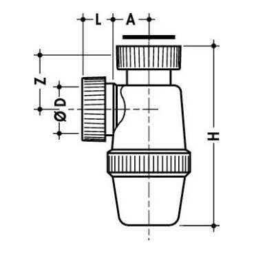 Siphon de lavabo PVC-C diamètre Ø 40mm Nicoll | 1YHECB