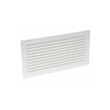 Grille de ventilation pour carrelage avec moustiquaire - hauteur 118mm - longueur 228mm couleur Blanc Nicoll | 218