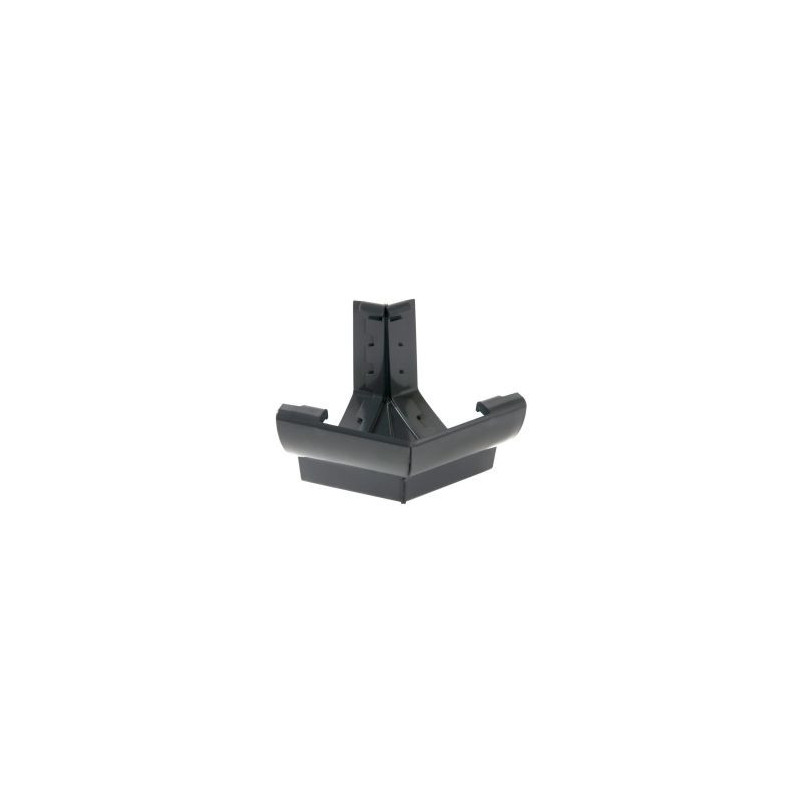 Angle extérieur de gouttière à coller - LG38 couleur Gris anthracite Nicoll | AEC385A