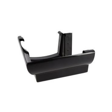 Angle extérieur de gouttière à coller - LG38 couleur Noir Nicoll | AEC38N